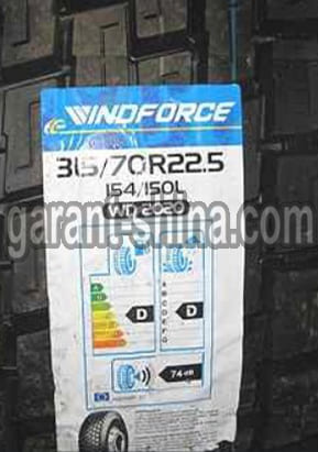 Windforce WD2020 (приводная) 315/70 R22.5 154/150M 18PR - Фото протектор с этикеткой